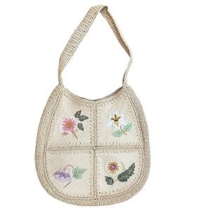 VINTAGE LIZ CLAIBORNE Spring Floral Shoulder Bag Purse